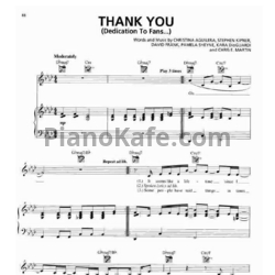 Ноты Christina Aguilera - Thank you (Dedication to fans...) - предпросмотр