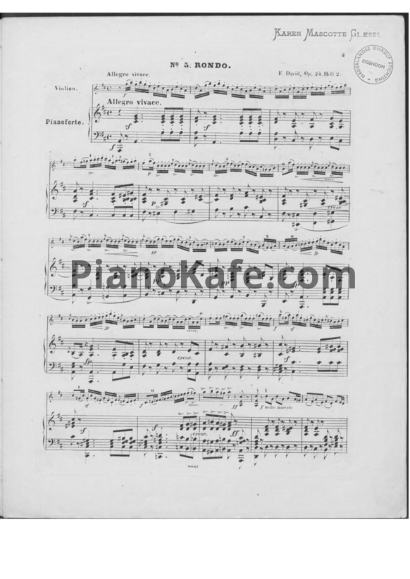 Ноты Ф. Давид - 12 Salonstücke (Op. 24) - PianoKafe.com