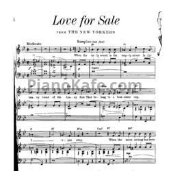 Ноты Cole Porter - Love for sale - предпросмотр