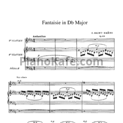 Ноты Камиль Сен-Санс - Фантазия №2 для органа (Op. 101) - предпросмотр