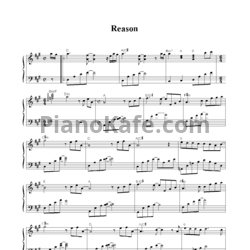 Ноты Yiruma - Reason - предпросмотр