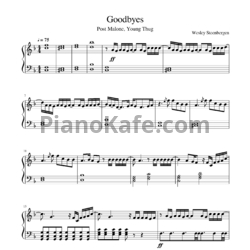 Ноты Post Malone feat. Young Thug - Goodbyes - предпросмотр