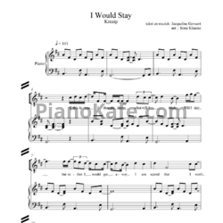 Ноты Krezip - I would stay - предпросмотр