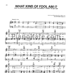 Ноты Leslie Bricusse - What Kind of Fool Am I?