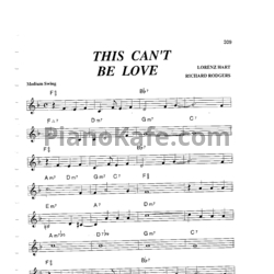 Ноты Richard Rodgers - This can't be love - предпросмотр
