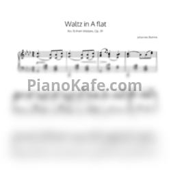 Ноты Иоганнес Брамс - Вальс №15 ля-бемоль мажор (Op. 36) - предпросмотр