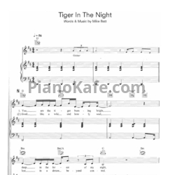 Ноты Katie Melua - Tiger in the night - предпросмотр