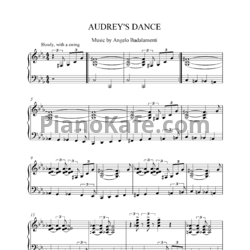 Ноты Angelo Badalamenti - Audrey's dance - предпросмотр