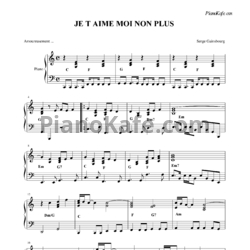 Ноты Serge Gainsbourg & Jane Birkin - Je t'aime... moi non plus