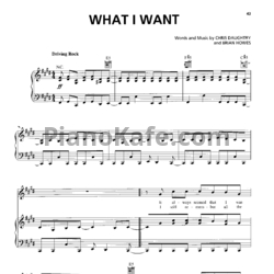 Ноты Daughtry feat. Slash - What I want - предпросмотр