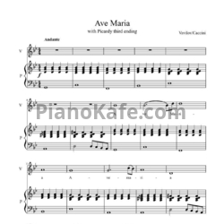 Ноты Vladimir Fyodorovich Vavilov - Ave Maria (with Picardy third ending) - предпросмотр