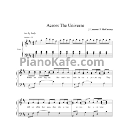 Ноты The Beatles - Across the universe - предпросмотр
