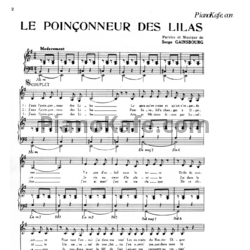 Ноты Serge Gainsbourg - Le Poinçonneur des Lilas