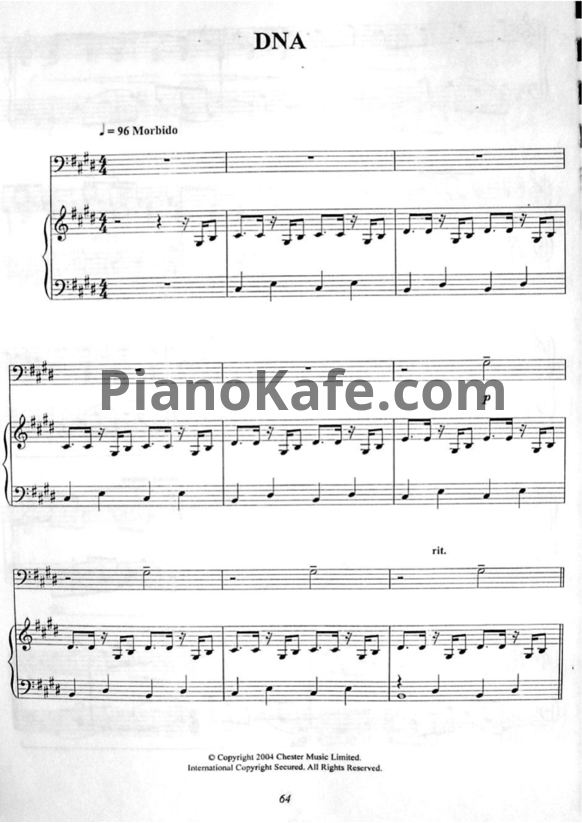 Ноты Ludovico Einaudi - DNA - PianoKafe.com