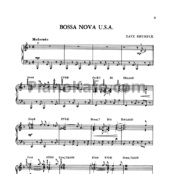 Ноты Dave Brubeck - Bossa nova U.S.A. - предпросмотр
