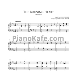 Ноты Hans Zimmer - The burning heart - предпросмотр