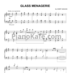 Ноты Henry Mancini - Glass menagerie - предпросмотр
