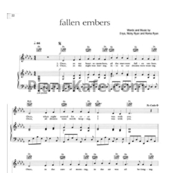 Ноты Enya - Fallen embers - предпросмотр