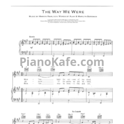 Ноты Barbara Streisand - The way we were - предпросмотр