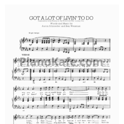 Ноты Elvis Presley - Got a lot of livin' to do - предпросмотр