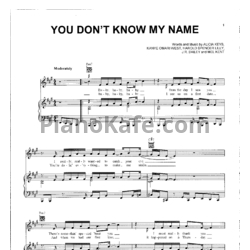 Ноты Alicia Keys - You don't know my name - предпросмотр