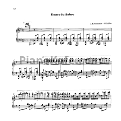 Ноты Арам Хачатурян - Танец с саблями - предпросмотр