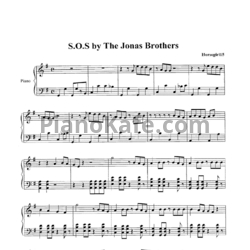 Ноты Jonas Brothers - SOS - предпросмотр