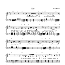Ноты Anne-Marie - Her - предпросмотр