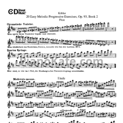Ноты Эрнест Кёлер - 20 easy melodic progressive exercises (Op. 93, Book 2) - предпросмотр