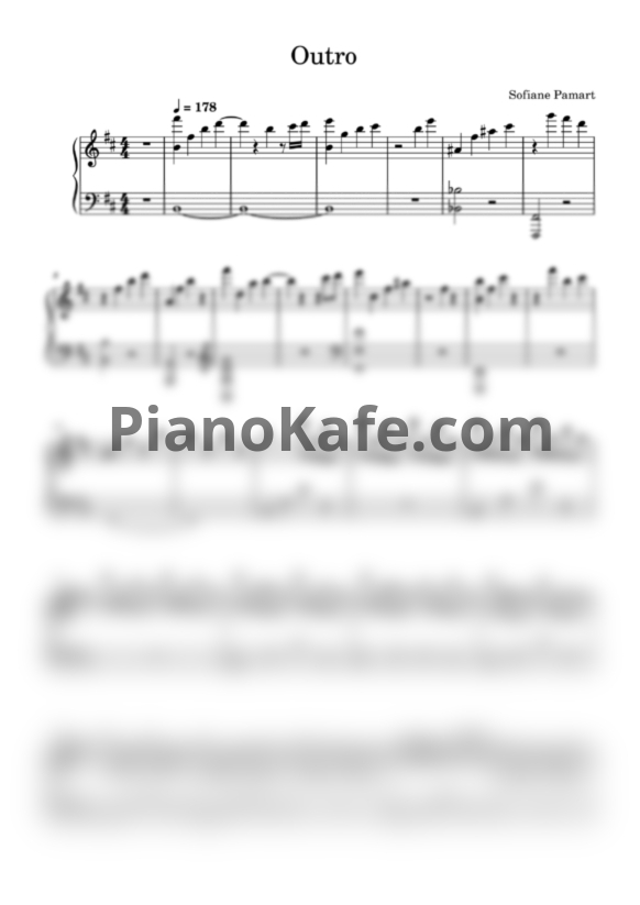 Ноты Sofiane Pamart - Outro - PianoKafe.com