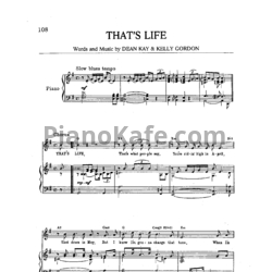 Ноты Frank Sinatra - That's life - предпросмотр