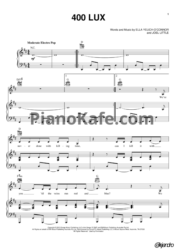 Ноты Lorde - Pure heroine (Книга нот) - PianoKafe.com