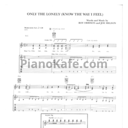 Ноты Roy Orbison - Only the lonely (Know the way I feel)