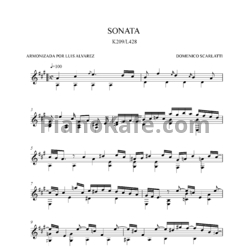 Ноты Д. Скарлатти - Соната K209/L428 - предпросмотр