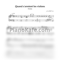Ноты Dalida - Quand s'arretent les violons (Piano cover) - предпросмотр