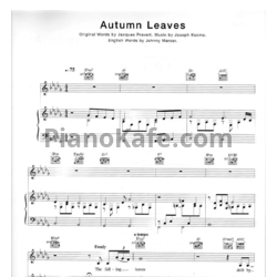Ноты Eva Cassidy - Autumn Leaves - предпросмотр