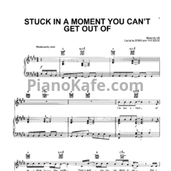 Ноты U2 - Stuck in a moment you can't get out of - предпросмотр