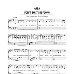 Ноты ABBA - Don't shut me down - предпросмотр