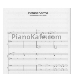 Ноты John Lennon - Instant karma (Партитура) - предпросмотр