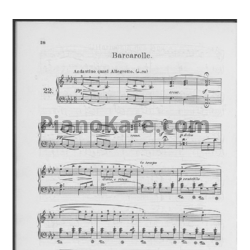 Ноты Фридрих Бургмюллер - Этюд Bracarolle (Op. 100, №22) - предпросмотр