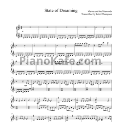 Ноты Marina And The Diamonds - The state of dreaming - предпросмотр