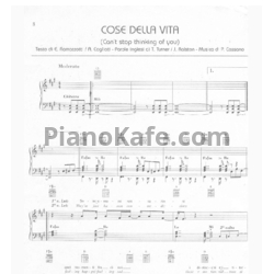 Ноты Eros Ramazzotti  & Tina Turner - Cose della vita - предпросмотр