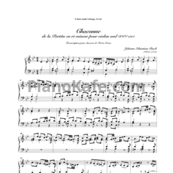 Ноты И. Бах - Чакона (BWV 1004) - предпросмотр