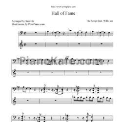 Ноты The Script feat. Will.I.Am - Hall of fame (Версия 2) - предпросмотр