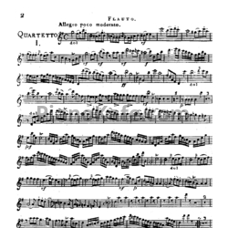 Ноты Франсуа Девьен - 3 квартета флейт (Op. 62. партии) - предпросмотр
