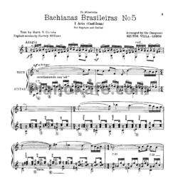 Ноты Heitor Villa-Lobos - Bachianas Brasileira №5 - предпросмотр