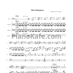 Ноты Apocalyptica - The unforgiven - предпросмотр