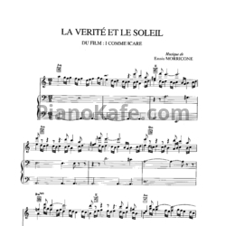 Ноты Ennio Morricone - La verite et le soleil - предпросмотр