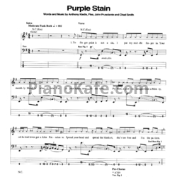 Ноты Red Hot Chili Peppers - Purple Stain - предпросмотр