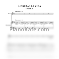 Ноты Indila - Ainsi bas la vida - предпросмотр